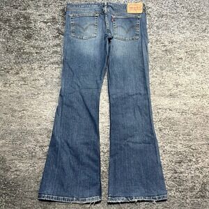Levi's 519 Jeans Womens 13M (34x32) Blue Flare Low Rise Western Hippie Y2K